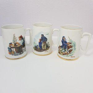 Norman Rockwell Museum Mugs/Cups Set of 3